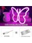 Kelebek Neon Işık Burcu - Duvar Dekoru Için Pembe LED Neon Burcu, Yatak Odası, Çocuk Odası, Oturma Odası, Bar, Parti, Noel, Düğün Için USB Veya Pille Çalışan (Yurt Dışından) 5