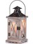 Fener Mumluk Vintage Fener Ahşap Metal Dekoratif Fener Tutucu Açık Rustik Düğün Centerpiece Asılı Fener Çiftlik Evi Kapalı Açık Fener Dekor 28 cm (Yurt Dışından) 5