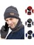 Unisex Eşarp Peluş Kapşonlu Örgü Eldiven (Yurt Dışından) 2