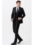 Terni TY2001 Slim Fit Yelekli 6 Drop Düz Takım Elbise Siyah 3