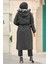 Kürklü Siyah Tesettür Parka 60651S 4