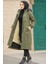 Kürklü Haki Tesettür Parka 60651HK 1