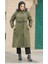 Kürklü Haki Tesettür Parka 60651HK 3