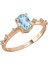 Pırlanta ve Sky Blue Topaz Taşlı Elena Yüzük 0447R0062 1