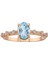 Pırlanta ve Sky Blue Topaz Taşlı Elena Yüzük 0447R0062 2