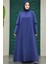 Kolları Detaylı Indigo Mavisi Tesettür Ferace 10091IM 1