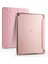 iPad 10.2 2021 (9.nesil) Kılıf Htstore Tri Folding Kalem Bölmeli Standlı Kılıf-Rose Gold 1