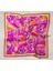 Pembe Geometrik Yaprak Desen Tivil Ipek Eşarp 11407-59 2