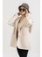 Kaşe Oversize Kısa Kaban, Kısa Krem Ceket, Blazer Kalın Ceket, 1