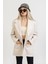 Kaşe Oversize Kısa Kaban, Kısa Krem Ceket, Blazer Kalın Ceket, 2