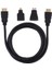 1.5 M 1.4V HDMI Kablo + Mini Micro Uç 3in1 Çevirici Dönüştürücü Adaptör Kablosu 1