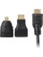 1.5 M 1.4V HDMI Kablo + Mini Micro Uç 3in1 Çevirici Dönüştürücü Adaptör Kablosu 3