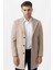 Ancona 4025-2 Düz Ceket Yaka Slim Fit Pamuklu Kaban K.bej 1