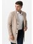 Ancona 4025-2 Düz Ceket Yaka Slim Fit Pamuklu Kaban K.bej 2
