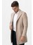Ancona 4025-2 Düz Ceket Yaka Slim Fit Pamuklu Kaban K.bej 3