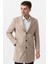 Ancona 4025-2 Düz Ceket Yaka Slim Fit Pamuklu Kaban K.bej 4