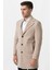 Ancona 4025-2 Düz Ceket Yaka Slim Fit Pamuklu Kaban K.bej 5