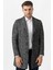 Arezzo 4025 Ceket Yaka Pamuklu Slim Fit Kaban Siyah 1