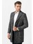 Arezzo 4025 Ceket Yaka Pamuklu Slim Fit Kaban Siyah 2