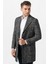 Arezzo 4025 Ceket Yaka Pamuklu Slim Fit Kaban Siyah 3