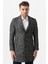 Arezzo 4025 Ceket Yaka Pamuklu Slim Fit Kaban Siyah 4