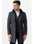 Ancona 4024 Slim Fit Kapüşonlu Ceket Yaka Pamuklu Kaban Laci 1