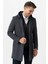 Ancona 4024 Slim Fit Kapüşonlu Ceket Yaka Pamuklu Kaban Laci 3