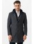 Ancona 4024 Slim Fit Kapüşonlu Ceket Yaka Pamuklu Kaban Laci 4