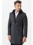 Ancona 4024 Slim Fit Kapüşonlu Ceket Yaka Pamuklu Kaban Laci 5