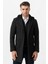 Ancona 4024 Slim Fit Kapüşonlu Ceket Yaka Pamuklu Kaban Gri 1