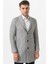 Arezzo 4025 Ceket Yaka Pamuklu Slim Fit Kaban Gri 3