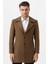 Bolzano 4019 Geniş Yaka Slim Fit Yünlü Kemerli Kaban Camel 5