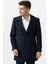 Bolzano 4019 Geniş Yaka Slim Fit Yünlü Kemerli Kaban Çizgili Laci 1