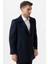 Bolzano 4019 Geniş Yaka Slim Fit Yünlü Kemerli Kaban Çizgili Laci 3