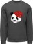 Oversize Şapkalı Panda Baskılı Çocuk Sweatshirt 3