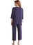 Kadın Yumuşak Dokulu Truvakar Kol Mor Pijama Takımı 5