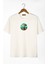 Unisex Ekru Bisiklet Yaka Önü Scooter Baskılı Oversize T-Shirt 22Y-3400762-67 1