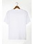 Unisex Beyaz Bisiklet Yaka Önü Dünya Baskılı Oversize T-Shirt 22Y-3400762-65 2