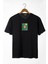 Unisex Siyah Bisiklet Yaka Önü Smiley Baskılı Oversize T-Shirt 22Y-3400762-64 1
