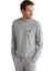 Erkek Comfort Mood Uzun Kollu Mavi Pijama Takımı 3
