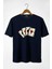 Erkek Lacivert Iskambil Kağıdı Baskılı Bisiklet Yaka Oversize T-Shirt 22Y-3400762-2 1