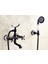 Banyo Bataryası Antik Siyah Duş Seti Seramik Model Yeni Ürün + Duvar Aparatı 1