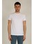 Erkek Basic Slim Fit Bisiklet Yaka Kısa Kollu T-Shirt 21K-3400729-1 Beyaz 2