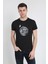 Erkek Bisiklet Yaka Baskılı T-Shirt 21Y-3400744-01 Siyah 1