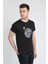 Erkek Bisiklet Yaka Baskılı T-Shirt 21Y-3400744-01 Siyah 2