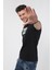 Erkek Baskılı Trend T-Shirt 20K-3400625-1 Siyah 1
