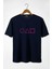 Erkek Lacivert Önü Squid Game Baskılı Bisiklet Yaka Oversize T-Shirt 22Y-3400762-58 1