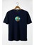 Unisex Lacivert Bisiklet Yaka Önü Scooter Baskılı Oversize T-Shirt 22Y-3400762-67 1