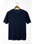 Erkek Lacivert Önü Atatürk Imza Baskılı Bisiklet Yaka Oversize T-Shirt 22Y-3400762-55 2