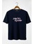 Erkek Lacivert Önü Squid Game Baskılı Bisiklet Yaka Oversize T-Shirt 22Y-3400762-59 1